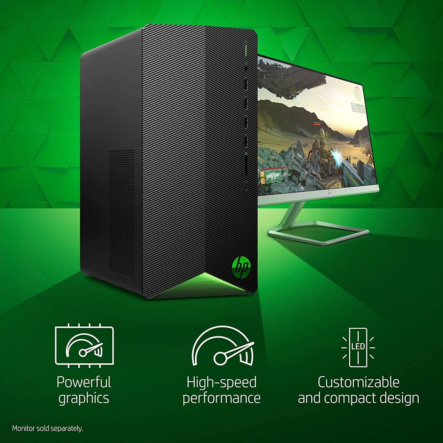 2021 HP Pavilion Gaming Desktop Computer, AMD Ryzen 5 3500 Processor, 8GB RAM, 256GB PCIe NVMe SSD, GeForce GTX 1650 Super 4GB, Windows 10 Home