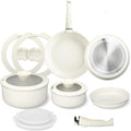 13 Pcs Pots and Pans Set, Nonstick Cookware Set with Lids and Detachable Handle, PFAS & PFOA Free, Non-Toxic Healthy Kitchen Cooking Set