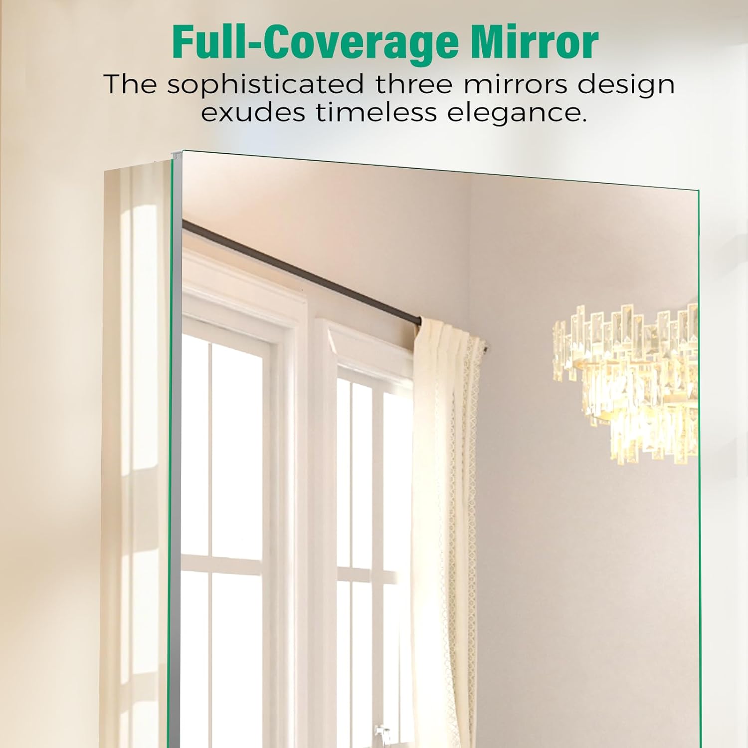 20 x 26 in Medicine Cabinet Mirror,Bathroom Mirror Cabinet with Adjustable Shelves,Aluminum Silver Medicine Cabinets for Bathroom,Recessed or Wall Mounted Medicine Cabinets（Assembly Required