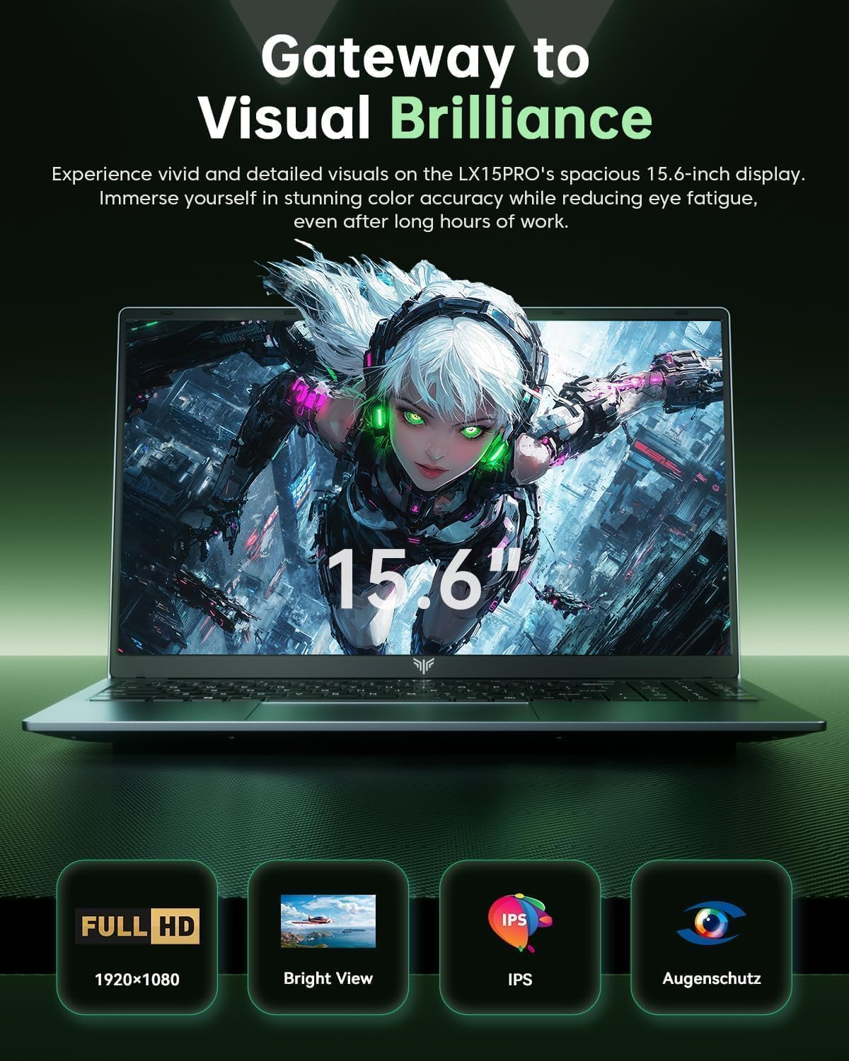 2026 AMD Gaming Laptop with Ryzen 7 5825U Processor(8C/16T, Up to 4.5GHz), AMD Radeon™ Graphics, 16GB RAM 1TB NVMe SSD, 15.6“ FHD Display Laptop with BK, WiFi 6, HDMI, Type-C, Webcam Cover Slide