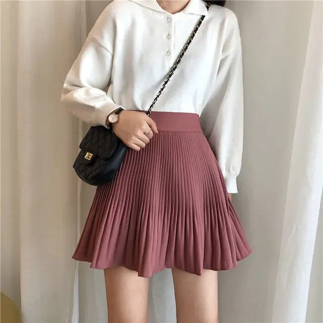 A-line Skirts Women Solid Chiffon Loose High Waist New Comfortable Above Knee Leisure Spring Summer All-match Korean Style Daily
