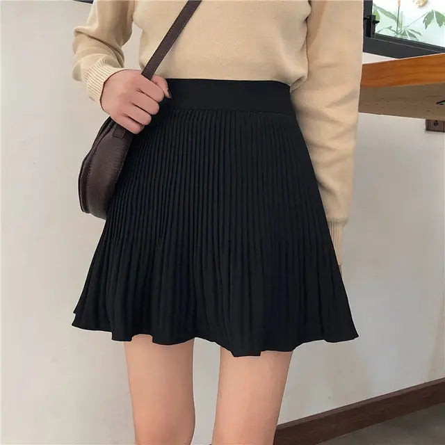 A-line Skirts Women Solid Chiffon Loose High Waist New Comfortable Above Knee Leisure Spring Summer All-match Korean Style Daily