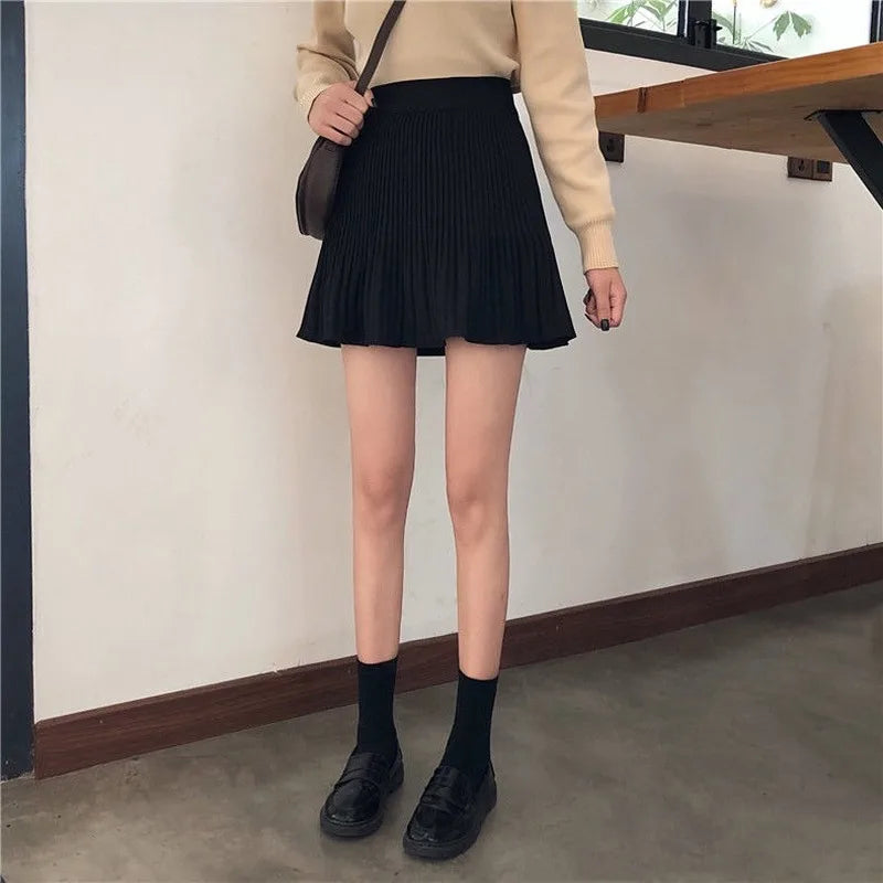 A-line Skirts Women Solid Chiffon Loose High Waist New Comfortable Above Knee Leisure Spring Summer All-match Korean Style Daily