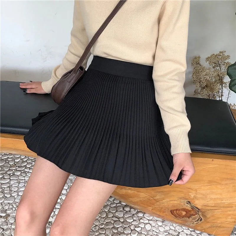 A-line Skirts Women Solid Chiffon Loose High Waist New Comfortable Above Knee Leisure Spring Summer All-match Korean Style Daily