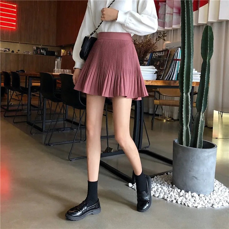 A-line Skirts Women Solid Chiffon Loose High Waist New Comfortable Above Knee Leisure Spring Summer All-match Korean Style Daily
