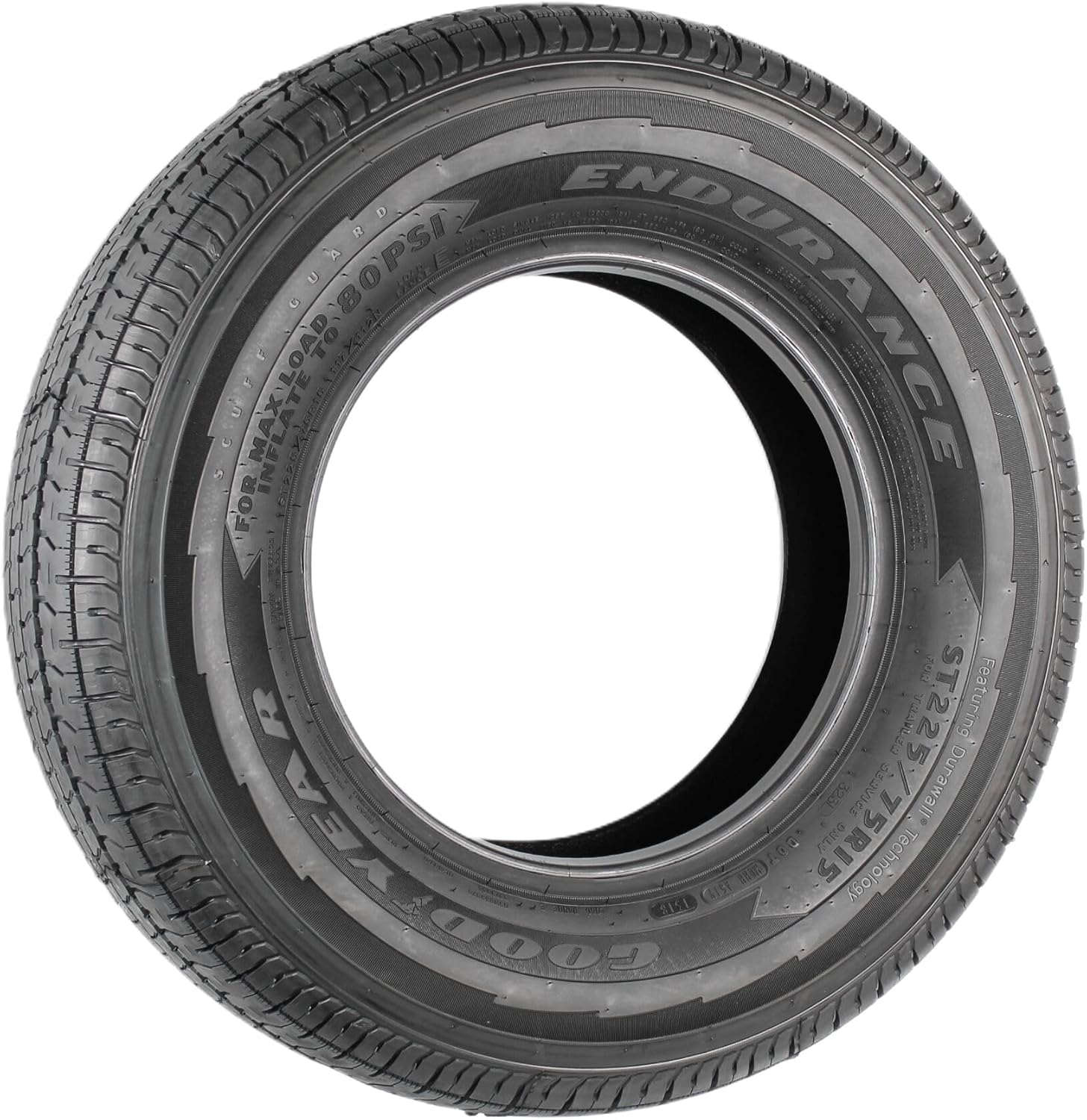 2-Pack Fits Goodyear Endurance All Season Trailer Tire ST225/75R15 E/10 117N