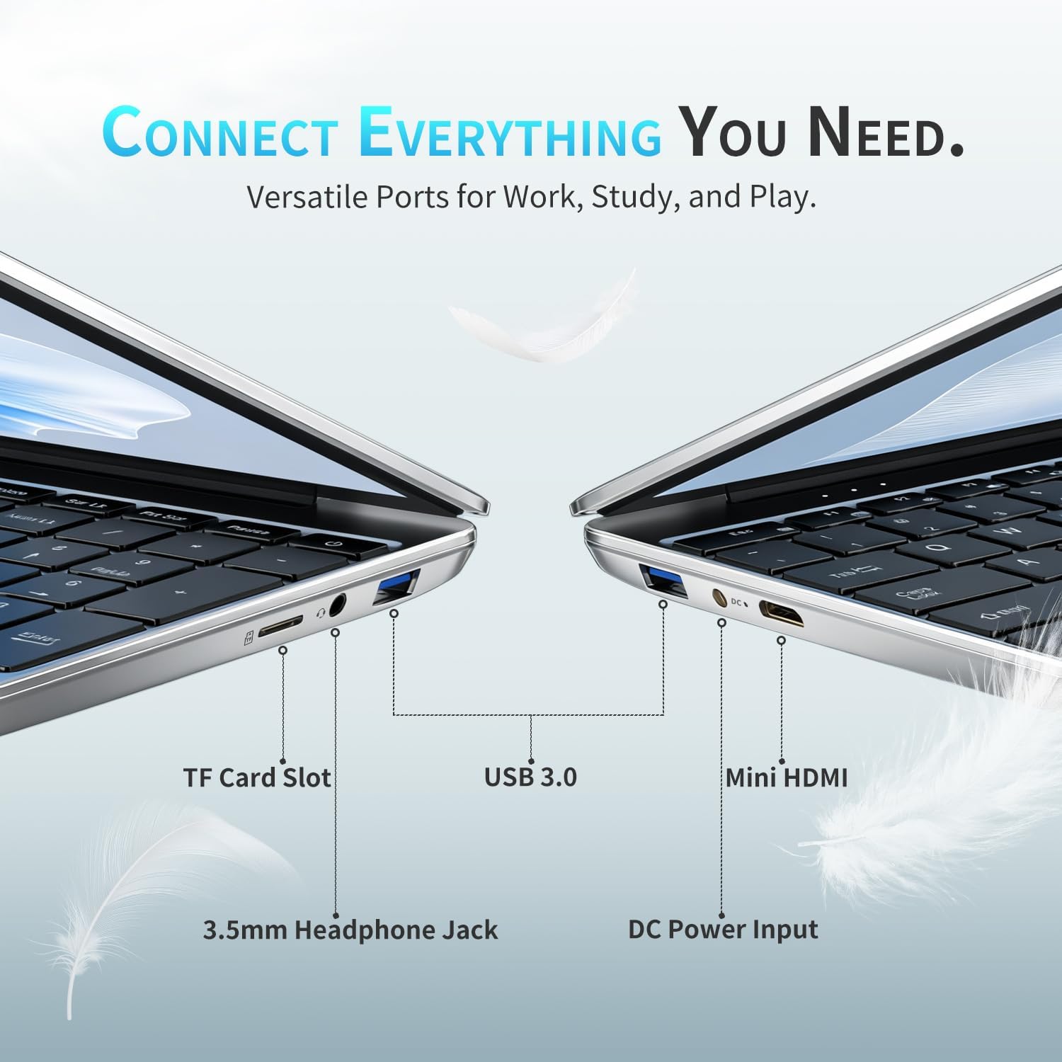 2026 Laptop Computer 15.6" FHD IPS Display, 16GB RAM 1TB SSD, 4-Core N150 Processor up to 3.6GHz, with Win 11 Pro, Thin & Light 3.52lbs, Backlit Keyboard, Silver
